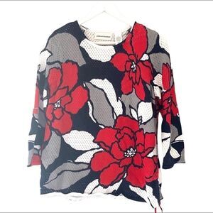 Alfred Dunner Flora red blue rouged side small